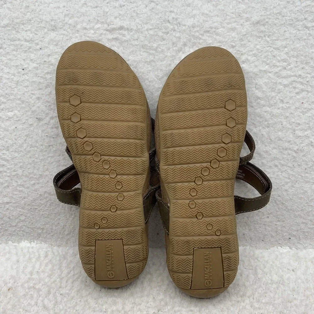 Magellan Outdoors Sandals Womens 11‎ Strappy Flip Flop Thong Tan Brown Summer
